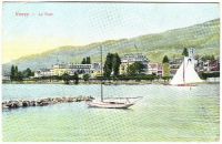 Postkarte: Vevey Le Port 1906